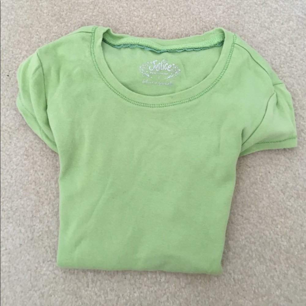 Lime Green Justice Short Sleeve Shirt